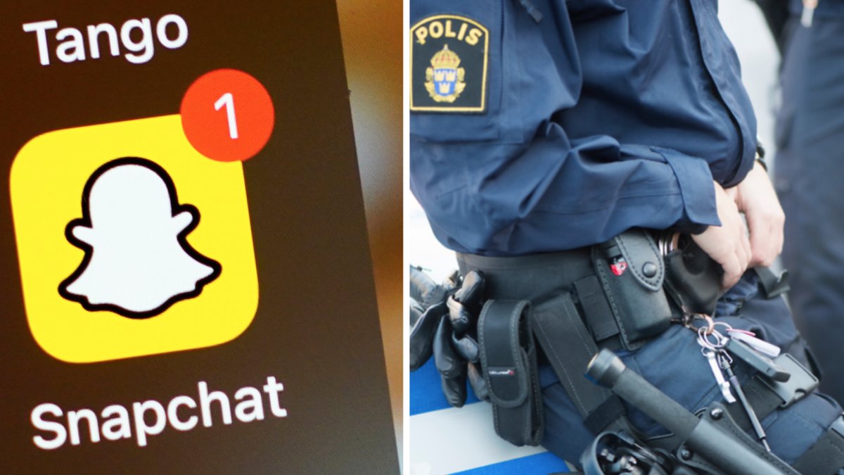 Polismannen la till flickan på Snapchat.
